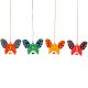 Handmade Wooden Butterfly Christmas Hanging - Yellow-Red, Orange-Blue, Pink-Purple, Green-Blue